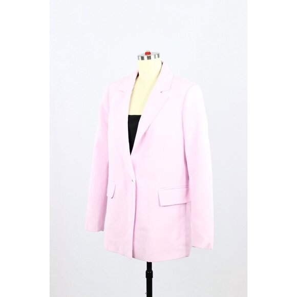 NWT ZARA Lilac Purple Viscose Cotton Linen Blend Single Breasted Blazer, Size S - Picture 4 of 16